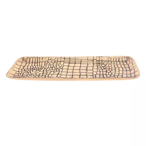 Payaa Rectangular gold Tray Yara 41x15x2cm Croque (115071)